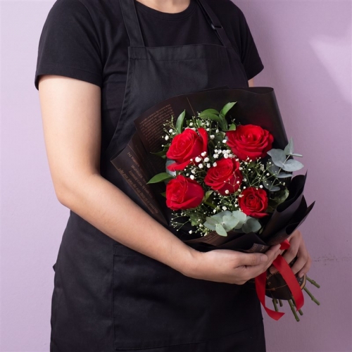5 Gül Buketi Black